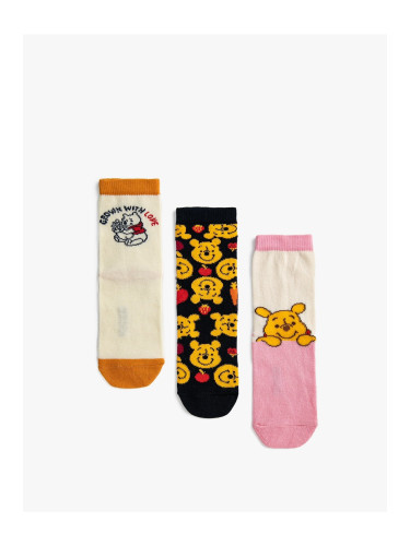 Koton 3-Pack Winnie The Pooh Printed Socks Set Licensed