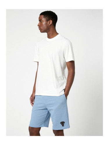 Koton Shorts With Lace-Up Waist Puma Embroidered Slim Fit Fit Pocket Detailed.
