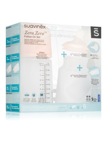 Suavinex Zero Zero Follow-On Set подаръчен комплект M Medium Flow 3 m+(за бебета)