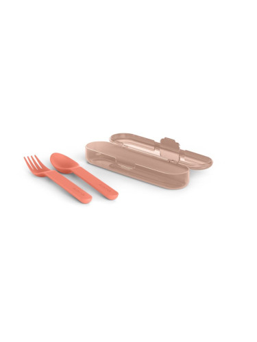 Suavinex Go Natural Cutlery Set прибор 12 m+ Pink 3 бр.