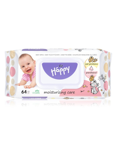BELLA Baby Happy Oat proteins and Panthenol мокри почистващи кърпички за деца 64 бр.
