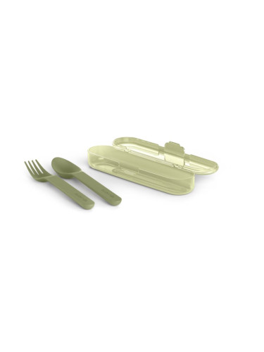 Suavinex Go Natural Cutlery Set прибор 12 m+ Green 3 бр.