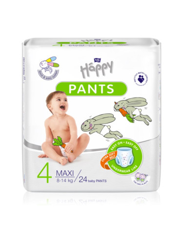 BELLA Baby Happy Pants Size 4 Maxi еднократни пелени гащички 8-14 kg 24 бр.