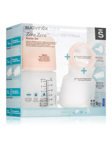 Suavinex Zero Zero Starter Set подаръчен комплект A Adaptable Flow 0 m+(за деца от раждането им)