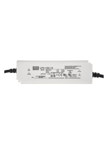 Импулсно захранване LPV-150-12, 10A/ 12VDC, 120W, IP67, постоянно напрежение