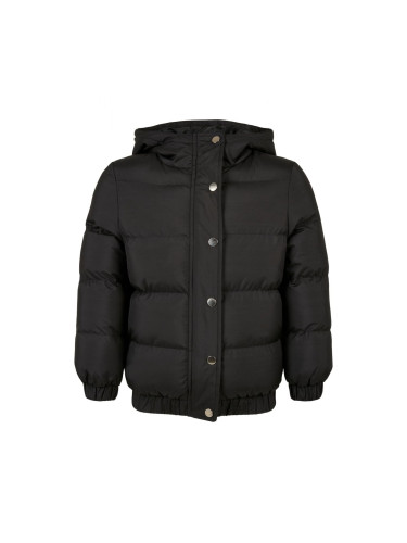 Girls' Puffer Hooded Jacket Black