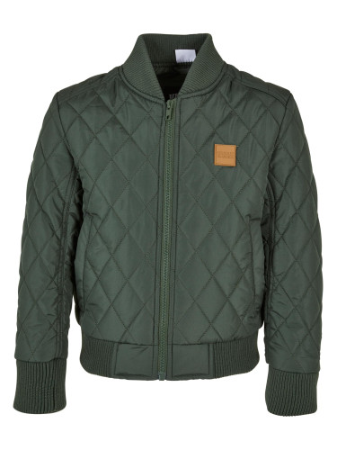 Boys' Diamond Quilt Nylon Jacket Olive