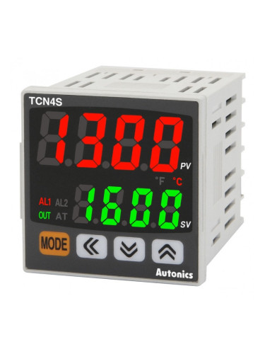 Термоконтролер TCN4S-24R,  100~240VAC,  0.1~999.9°C,  Cu50, Pt100, J, K, L, R, S, T,  релеен/SSR+2 аларми