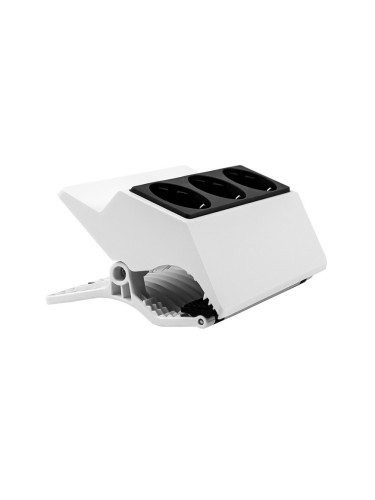 Разклонител на щипка, 3 гнезда, 3m кабел, бял, PEGGY, B500.000, Bachmann