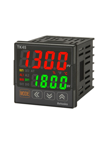 Термоконтролер TK4S-14CR,  100~240VAC,  0.1~999.9°C,  Cu100, Cu50, Pt100, Pt50, B, C, E, G, J, K, L, N,R,  2 релейни+SSR