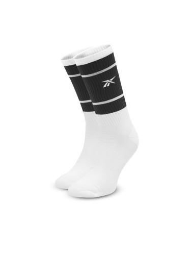 Reebok Дълги чорапи unisex CL Basketball Sock HC1906 Бял