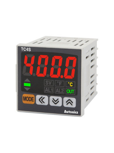 Термоконтролер TC4S-N4R, 100~240VAC, -100~1200°C, Cu50, Pt100, J, K, L, релеен+SSR