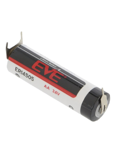 Батерия, литиева, EVE-ER14505 3PF-RP, ф14.5x50.5mm, AA, 3.6VDC, 2700mAh