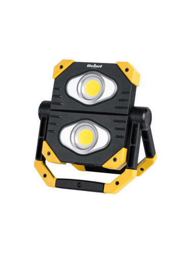 LED aкумулаторна работна лампа  2x9.5W, 3.7VDC, USB-C, 2000lm, 6500K, студенобял, URZ3607, Rebel