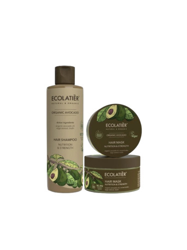 Ecolatier - Дълбоко подхранваща серия за коса с Авокадо - Шампоан и маска