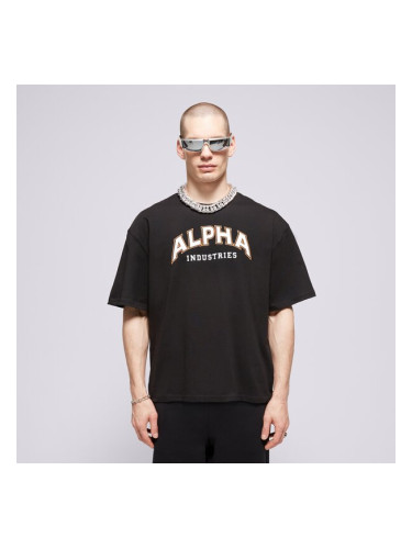 Alpha Industries Тениска College T мъжки Дрехи Тениски 14650103 Черен