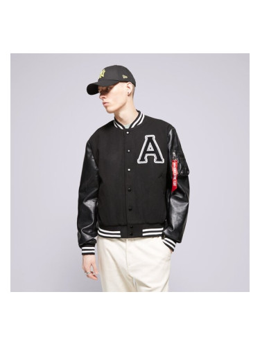 Alpha Industries Яке Pu College Jacket мъжки Дрехи Пролетно-есенни якета 14611103 Черен