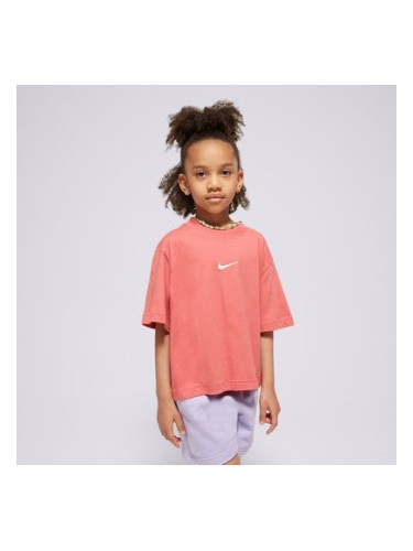 Nike Тениска Sportswear Girl детски Дрехи Тениски DH5750-655 Коралов