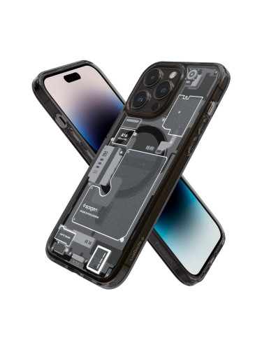 Оригинален гръб SPIGEN Ultra Hybrid MagSafe - iPhone 14 Pro сив