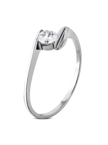 Thiny shine surgical steel engagement ring