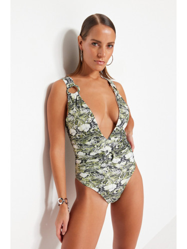 Дамски бански костюм. Trendyol Detailed