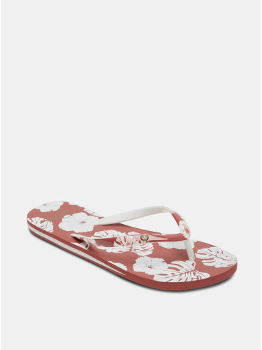 Brick Flowered Flip-Flops Roxy - Women