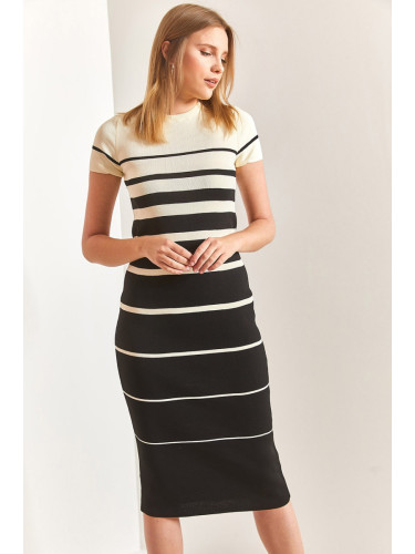 Bianco Lucci Women's Striped Sweater Dress