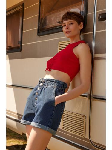 Дамски къси панталони Trendyol Denim