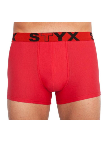 Styx MEN'S BOXERS SPORTS RUBBER Мъжки боксерки, червено, размер