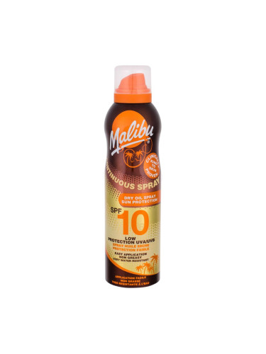 Malibu Continuous Spray Dry Oil SPF10 Слънцезащитна козметика за тяло 175 ml