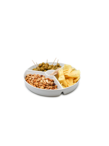 Порцеланово плато Nerthus с три отделения - 18 см