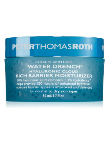 Peter Thomas Roth Water Drench Hyaluronic Cloud Rich Barrier Moisturizer богат хидратиращ крем възстановяващ кожната бариера 50 мл.