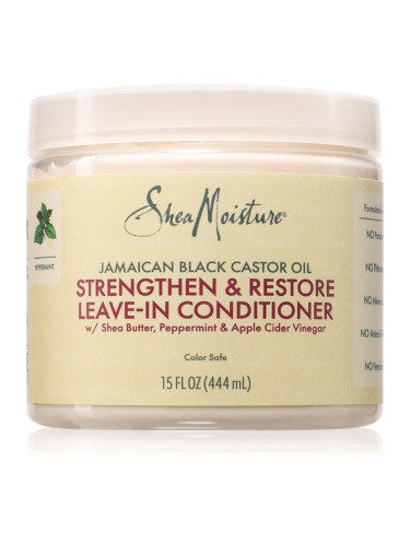 Shea Moisture Jamaican Black Castor Oil Strengthen & Restore балсам без отмиване за къдрава коса 431 мл.