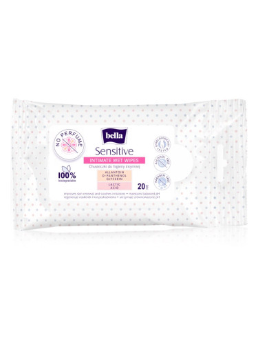 BELLA Sensitive мокри кърпички за интимна хигиена 20 бр.