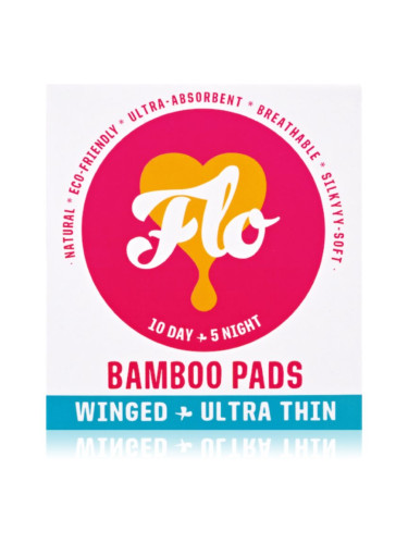 FLO Ultra Thin Bamboo санитарни кърпи дневен и нощен 15 бр.