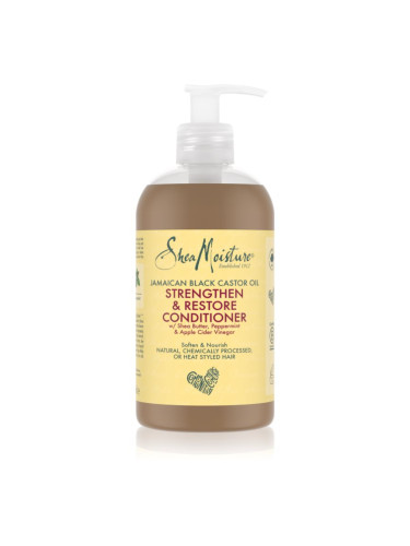 Shea Moisture Jamaican Black Castor Oil Strengthen & Restore подсилващ и възстановяващ балсам за третирана коса и скалп 384 мл.