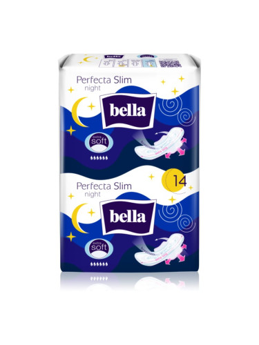 BELLA Perfecta Slim Night Extra Soft санитарни кърпи 14 бр.