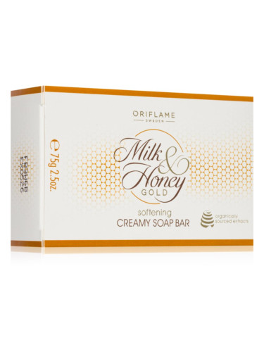 Oriflame Milk & Honey Gold Grand Celebration твърд сапун с хидратиращ ефект 75 гр.