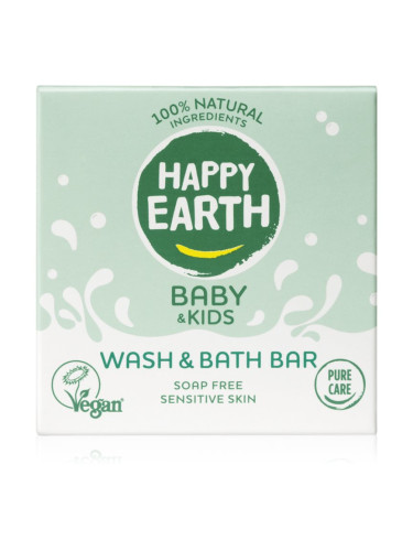 Happy Earth 100% Natural Wash & Bath Bar for Baby & Kids твърд сапун за деца 50 гр.