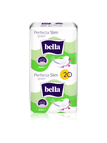 BELLA Perfecta Slim Green санитарни кърпи 20 бр.