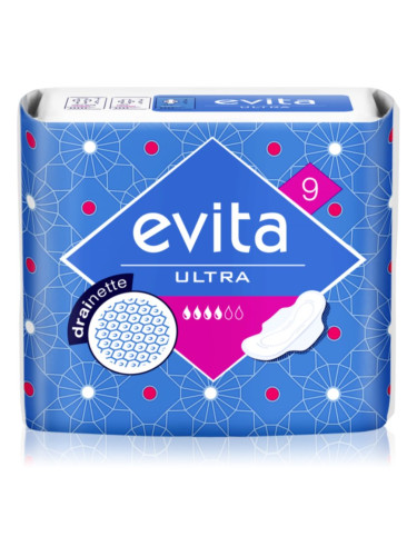 BELLA Evita Ultra Drainette санитарни кърпи 9 бр.