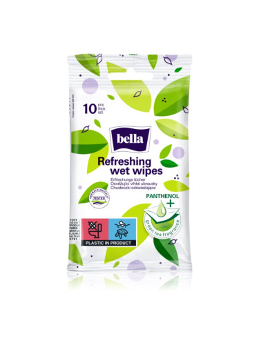 BELLA Refreshing wet wipes освежаващи мокри кърпички 10 бр.