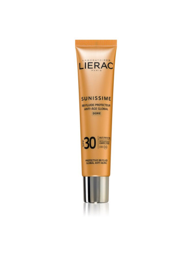 Lierac Sunissime Global Anti-Ageing Care защитна тонирана течност за лице SPF 30 цвят Golden 40 мл.