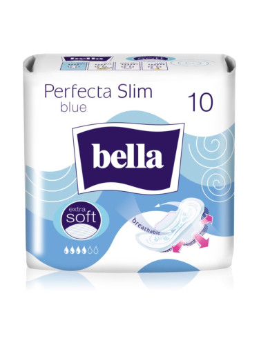 BELLA Perfecta Slim Blue санитарни кърпи 10 бр.