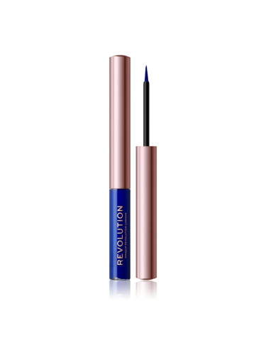 Makeup Revolution Super Flick течни очни линии цвят Blue 2,4 мл.
