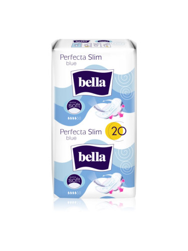 BELLA Perfecta Slim Blue санитарни кърпи 20 бр.