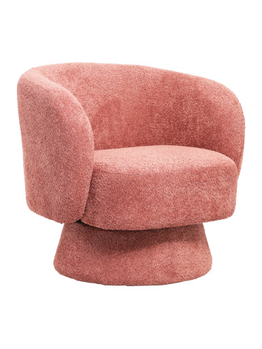 Кресло букле  розов цвят