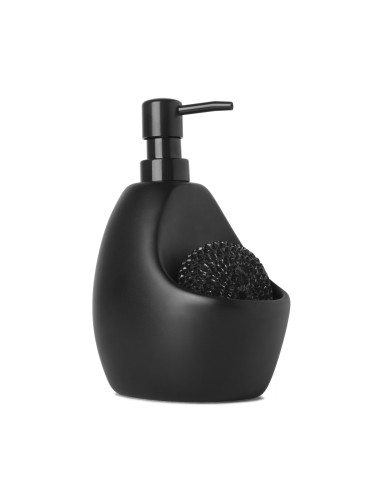 Диспенсър за миещ препарат UMBRA JOEY с отделение за кухненска тел - цвят черен