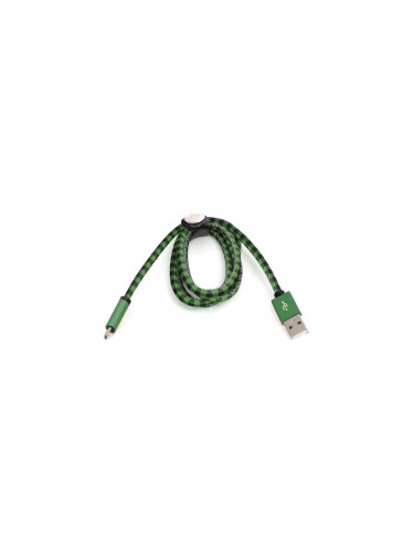 USB кабел USB A / Micro USB конектор 1м зелен