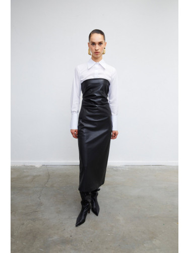VATKALI Strapless faux leather dress - premium collection